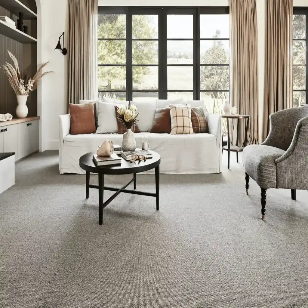 Bedroom carpet installation in a high-rise tower